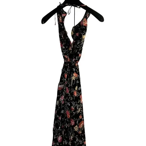 Reformation Hayworth Floral High Low Maxi Wrap Dress Carondelet Size S C0 - Picture 5 of 5